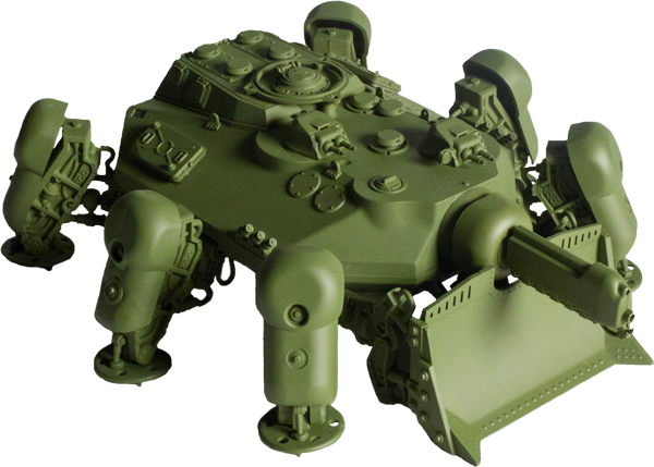 The Advanced Reactive Fire Of The Axis Sturm-könig - Dust Tactics Light German Walker (600x429), Png Download