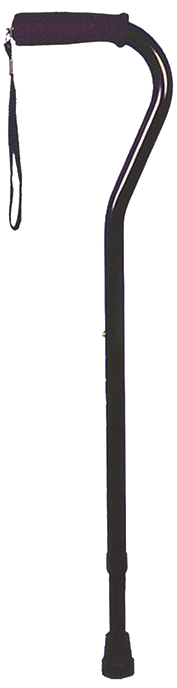 Walking Stick Png Images - Drive Medical 10306-6 Off Set Gel Walking Cane - Black (501x720), Png Download