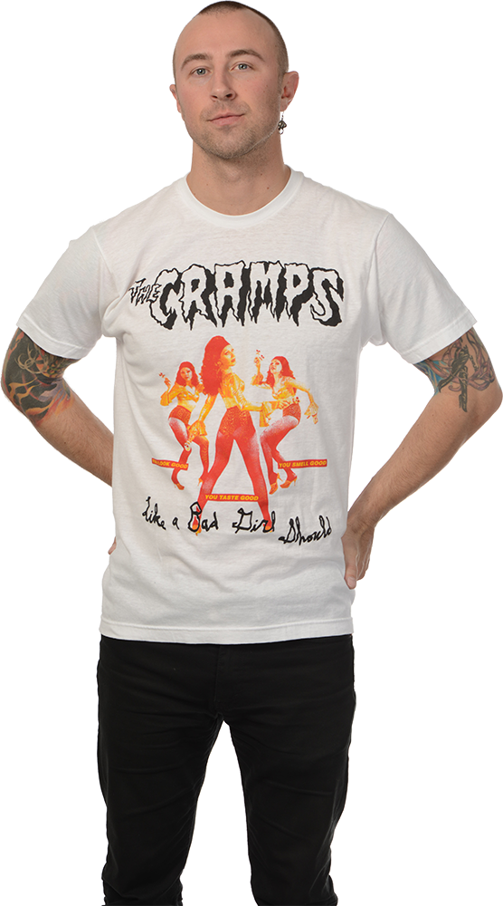 The Cramps "like A Bad Girl Should" T-shirt - Cramps / Off The Bone (556x1000), Png Download