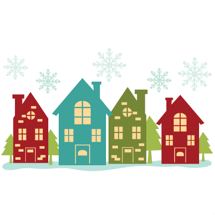 Christmas House Border Svg Cutting Files Christmas - Christmas House Silhouette (432x432), Png Download