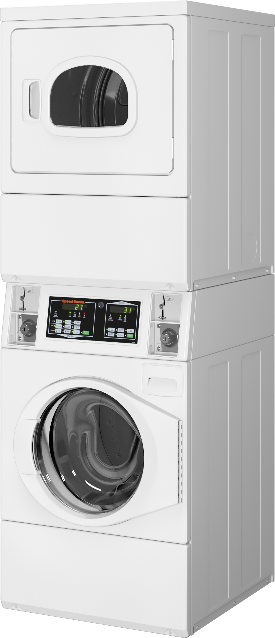 St Drop Qntm 3-4l - Stacked Washer Dryer Speed Queen (934x2164), Png Download