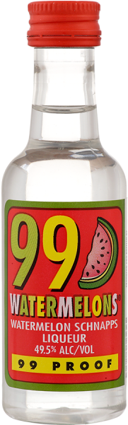 99 Brand Watermelons Schnapps, 50 Ml (200x600), Png Download