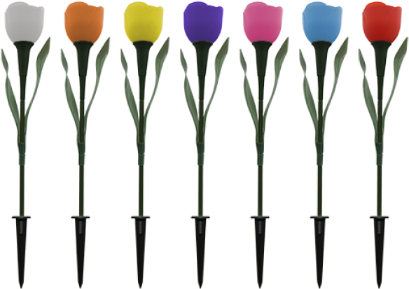 Flower Solar Lights Uk (600x600), Png Download