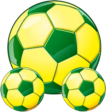 Bolas Verde E Amarela Brasil 2014 Em Png - Bola De Futebol Verde E Amarela (380x380), Png Download