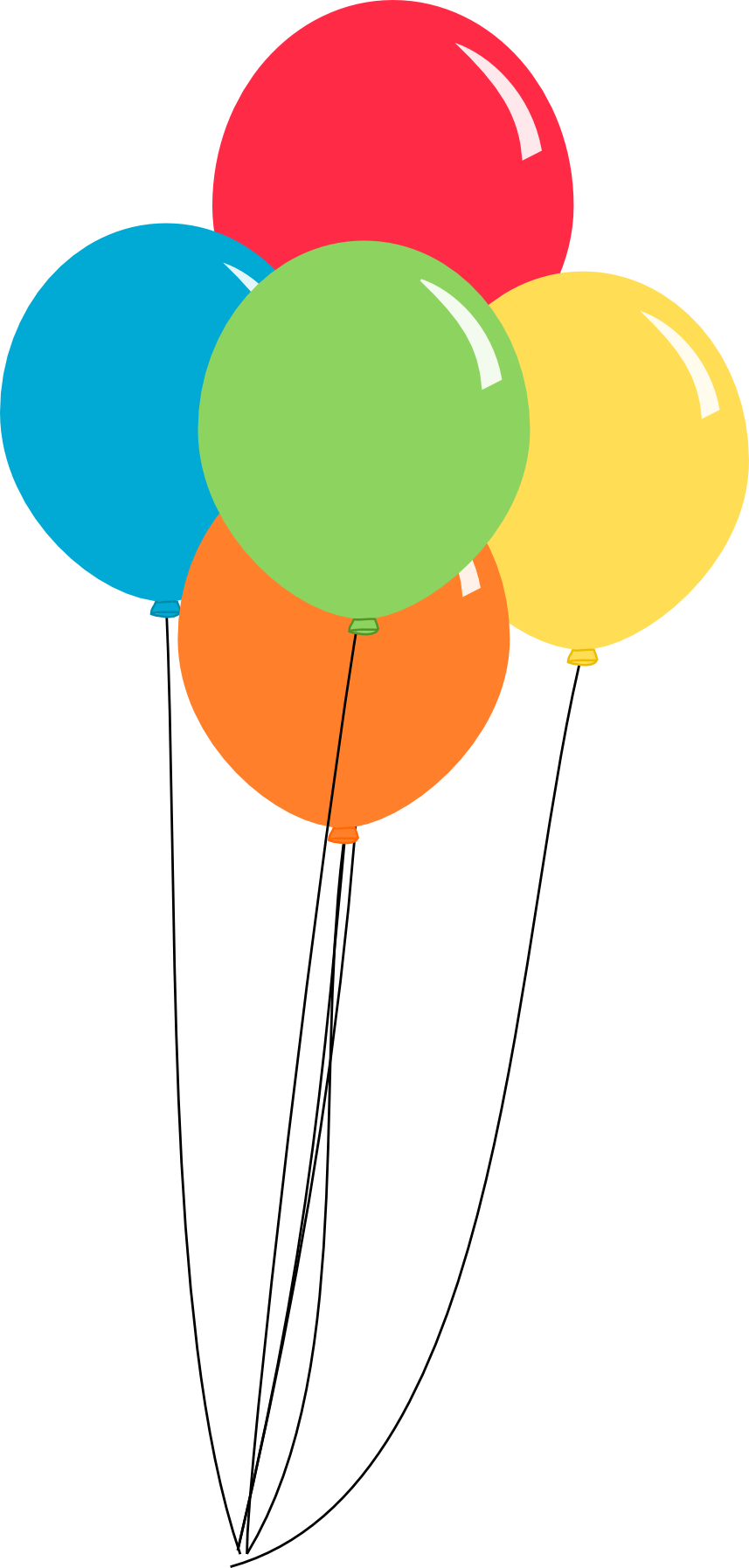 Desenho De Bolas De Aniversario - Bolas De Festa Png (857x1795), Png Download