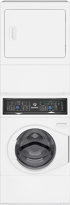 Speed Queen® Sf7000wg Stack Laundry White Atge9asp115tw01 - Washing Machine (239x696), Png Download