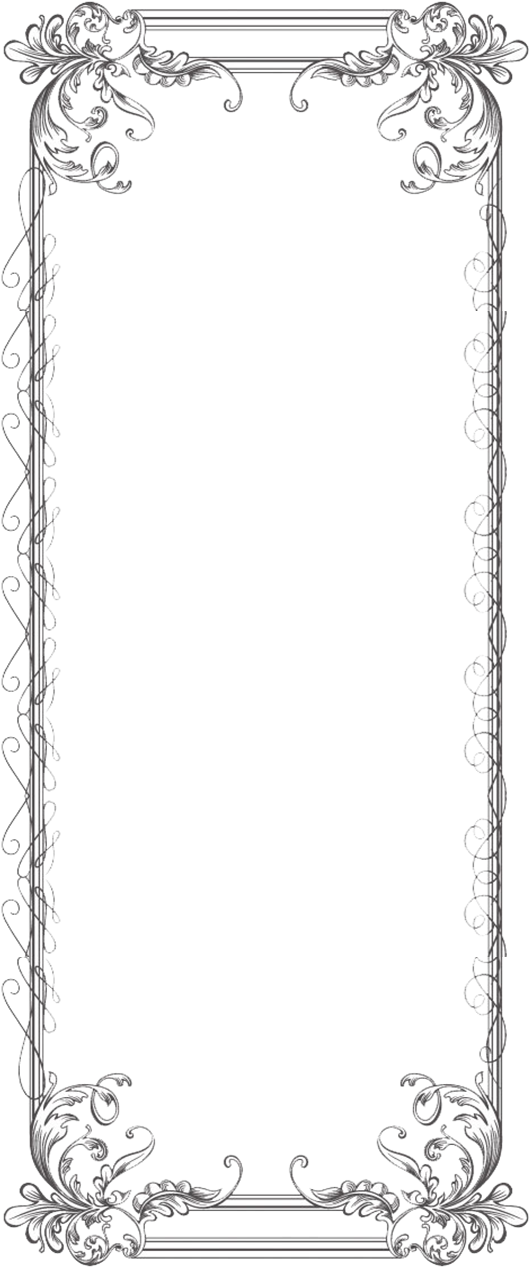 Custom Vintage Frame Two By Kingoftheswingers - European Pattern Line Art Shower Curtain (541x1275), Png Download