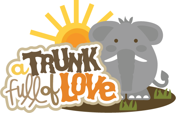 A Trunk Full Of Love Svg Scrapbook Title Elephant Svg - Miss Kate Elephant Cuttables (562x361), Png Download