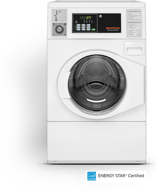 Commercial Front Control Front Load Washer - Speed Queen White Commercial Front Loading Washer - (507x633), Png Download