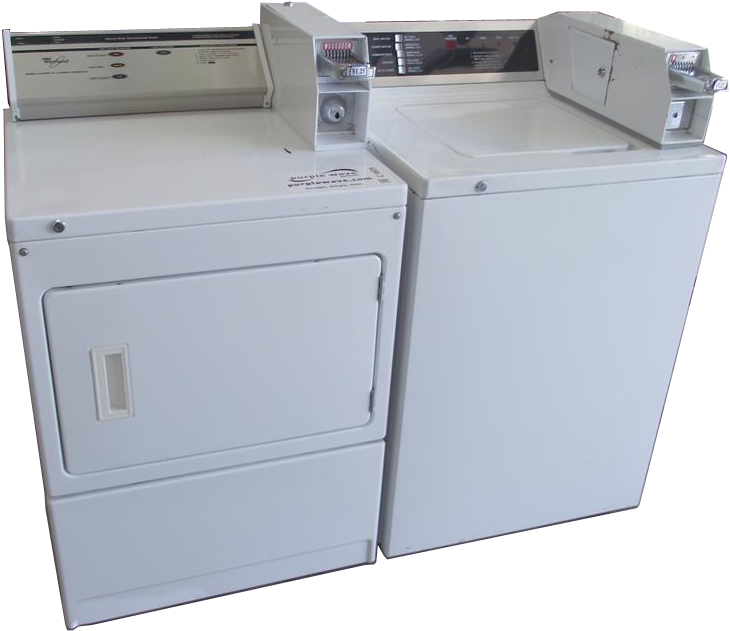 For Location Coin-operated Clothes Washer And Dryers - Coin Operated Washer And Dryer (758x653), Png Download