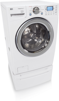 Lg Wm3988hwa 27" Steam Washer/dryer Combo With - Lg Washer Dryer Combo (410x410), Png Download