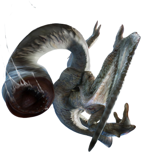 Creepy Monsters From Older Monster Hunter Games Vc4q - Mhgen Khezu (491x525), Png Download