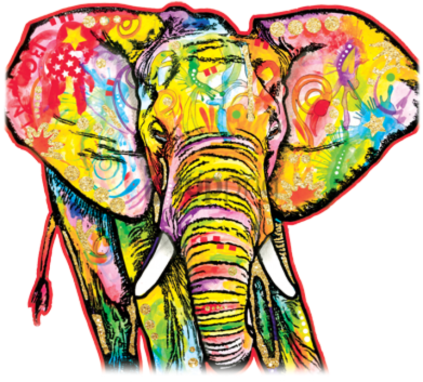 Elephant - Dean Russo Elephant Poster Poster Print, (400x400), Png Download