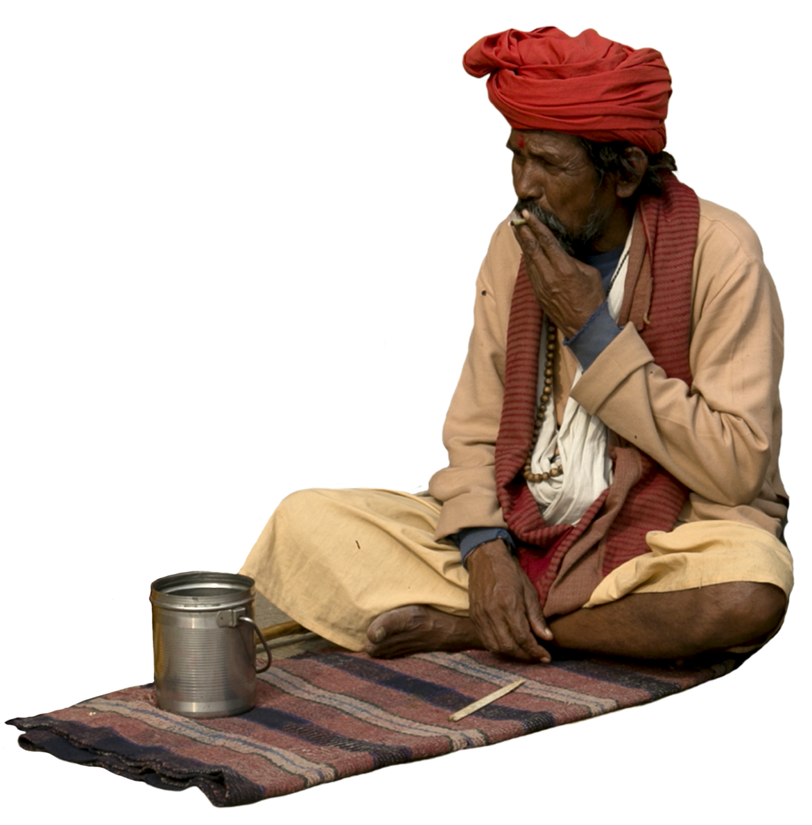 Saadhu, Indian Cutout Humans, Indian People, Man Sitting - Human (1280x1199), Png Download