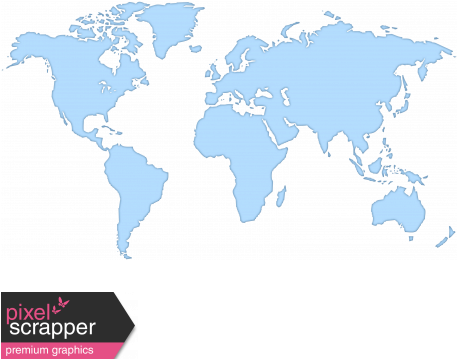 Egypt Transparencies - World Map - Map Of The World Grey (456x456), Png Download