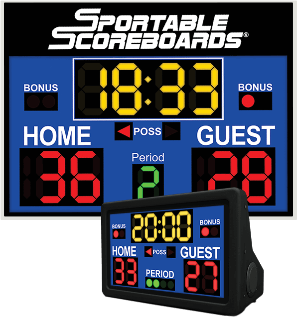 Scoreos Video Scoreboards - Varsity Scoreboards (595x646), Png Download