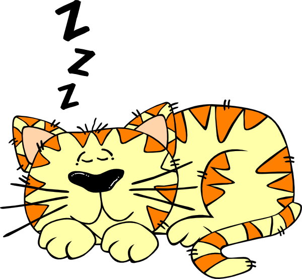 Cat Mom Clipart - Sleep Cat Clip Art (600x554), Png Download