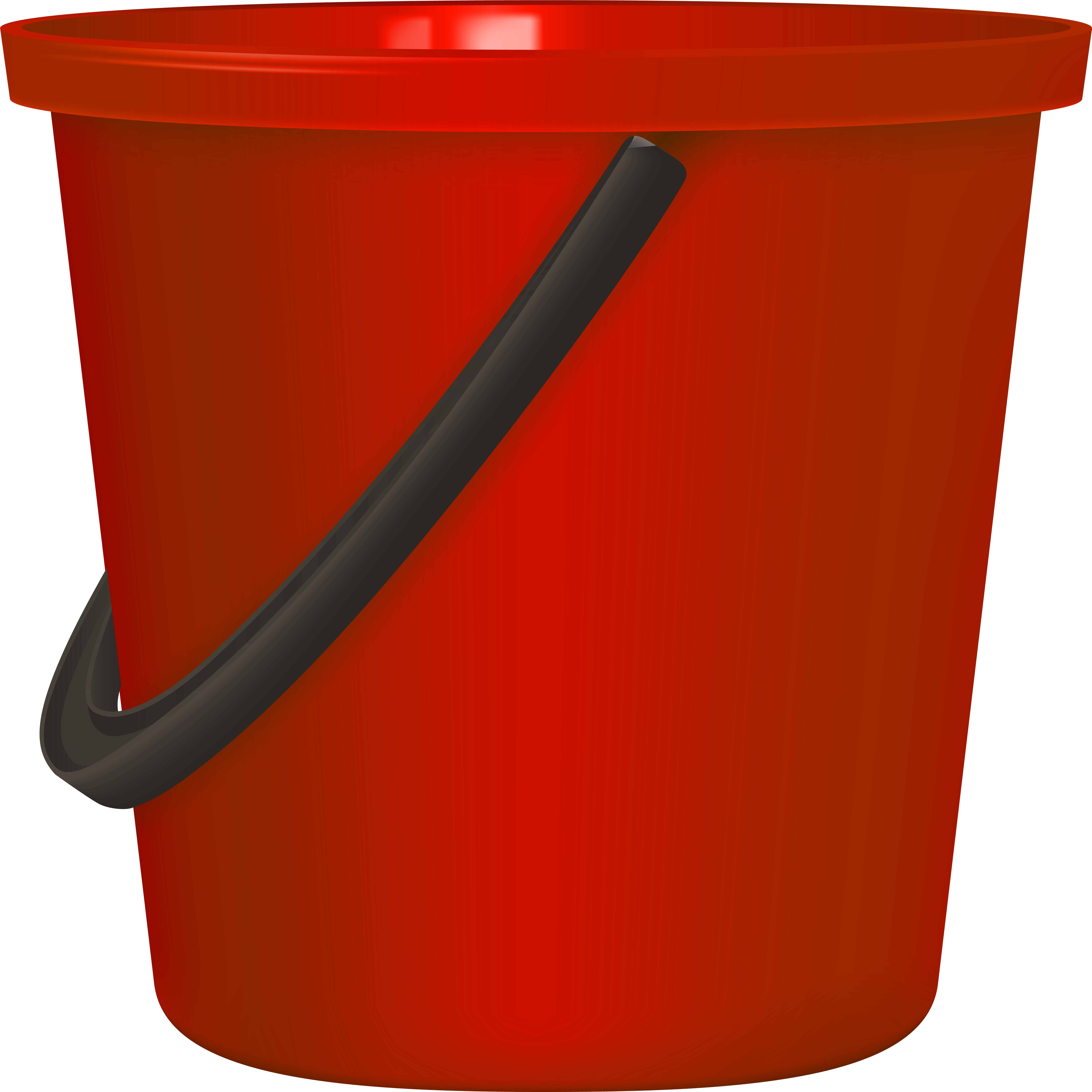 Red Bucket Png Clip Art (8000x8000), Png Download