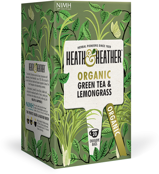 Heath & Heather Organic Green Tea & Cucumber (620x634), Png Download