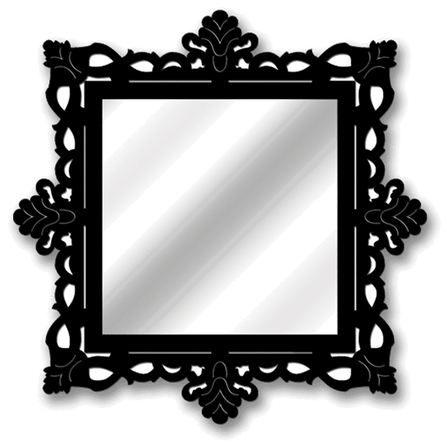 Espelho Quadrado, Com Moldura Em Mdf, Recortada À Laser - Mirror (498x746), Png Download