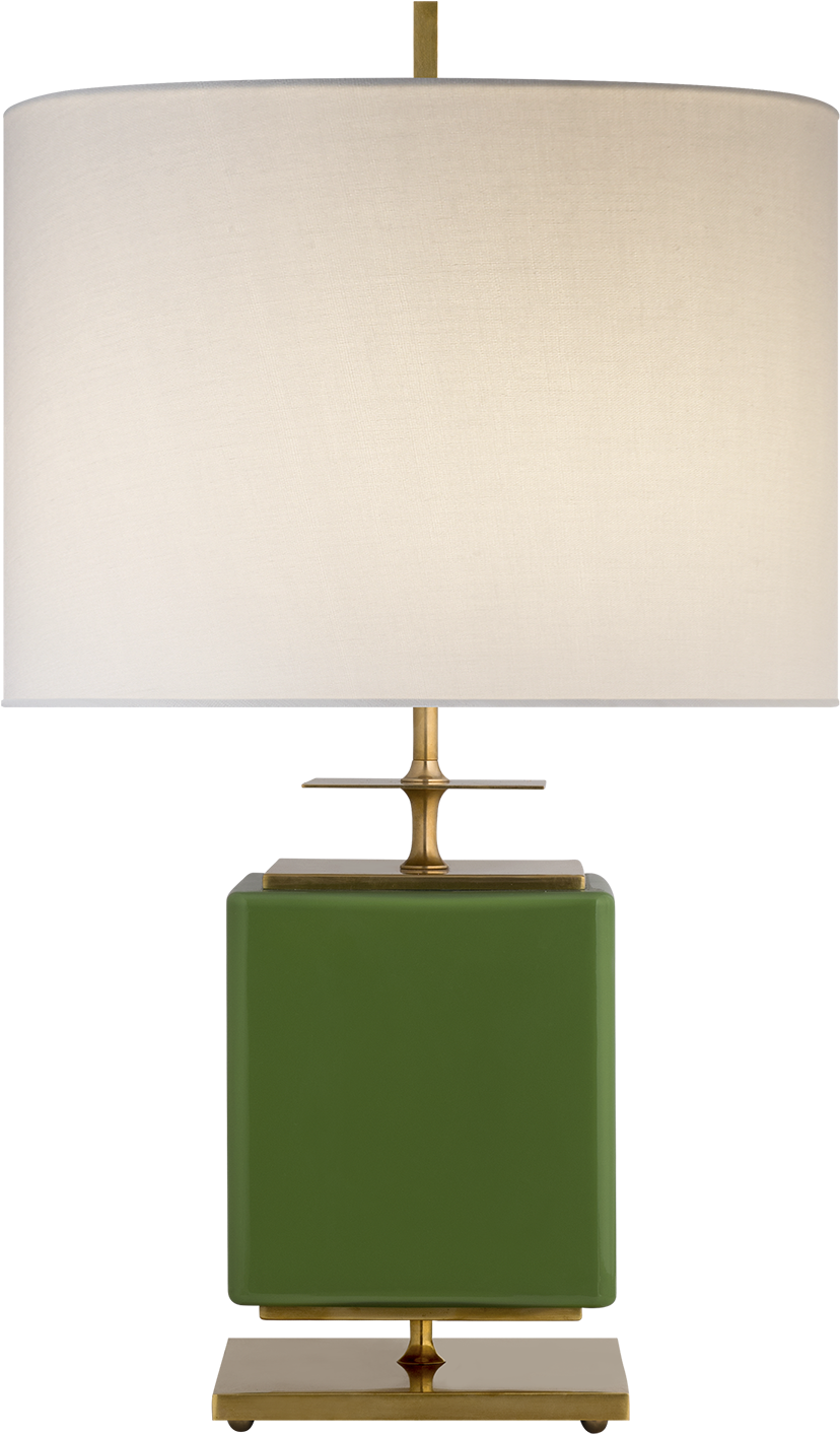 Beekman Small Table Lamp In Green Reverse Painted Glass - Kate Spade Beekman Small Table Lamp (lighting), Green/cream (1440x1440), Png Download