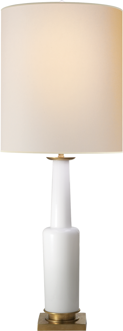 Fiona Small Table Lamp In White Glass With Natural - Visual Comfort Fiona (1440x1440), Png Download