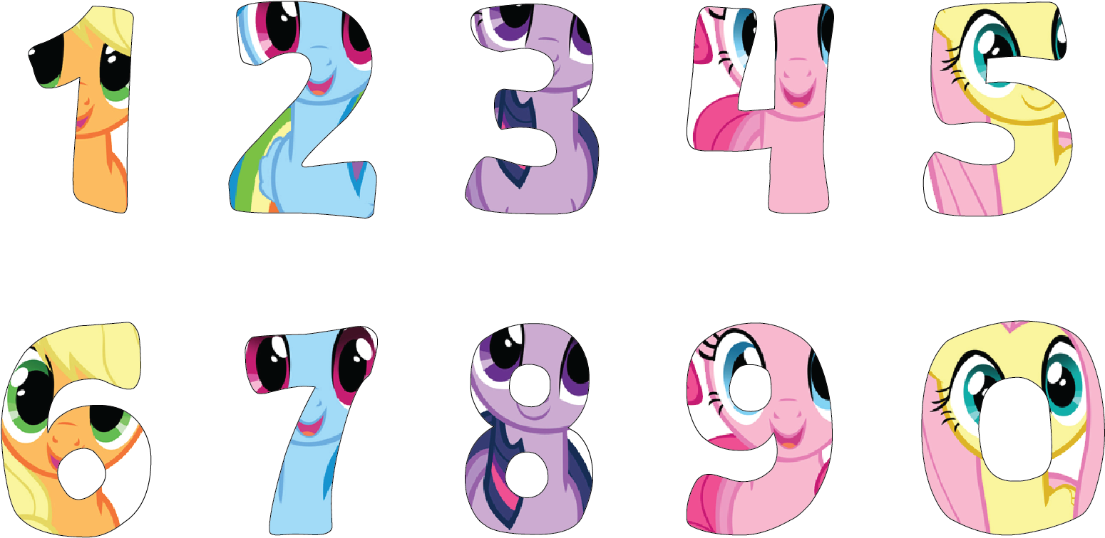 My Little Pony Alaphabet My Little Pony Numbers - My Little Pony (2294x1313), Png Download