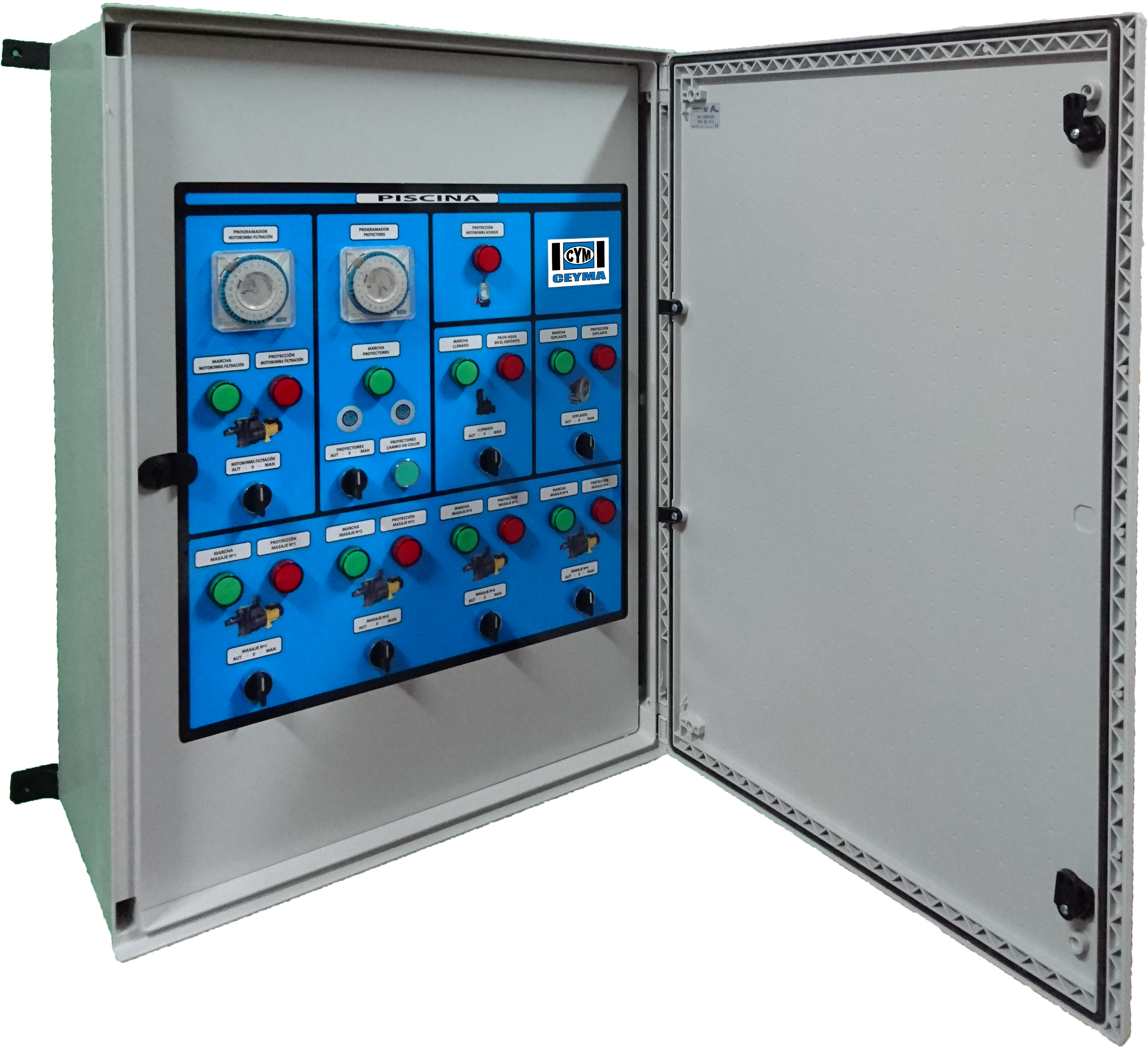 Cuadro Eléctrico Para Piscina En Armario De Poliéster (3549x3066), Png Download