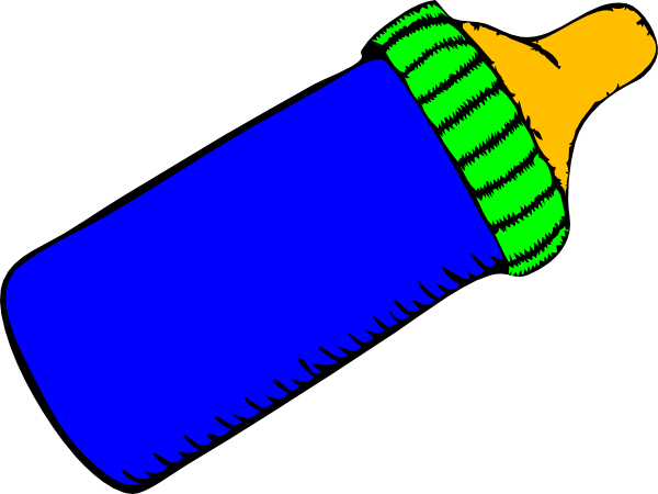 How To Set Use Baby Bottle Blue Green Clipart - Baby Bottle Clipart (600x450), Png Download