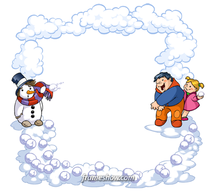 Snowballing Photo Frame - House Vector (416x382), Png Download