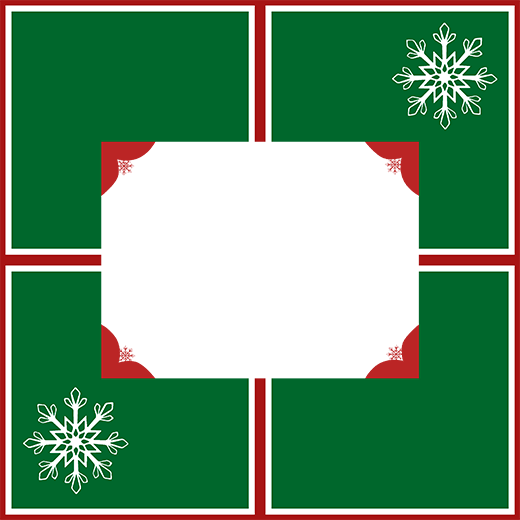 Snowflake Picture Frame Gift Wrapping Paper - Gift Wrapping (520x520), Png Download