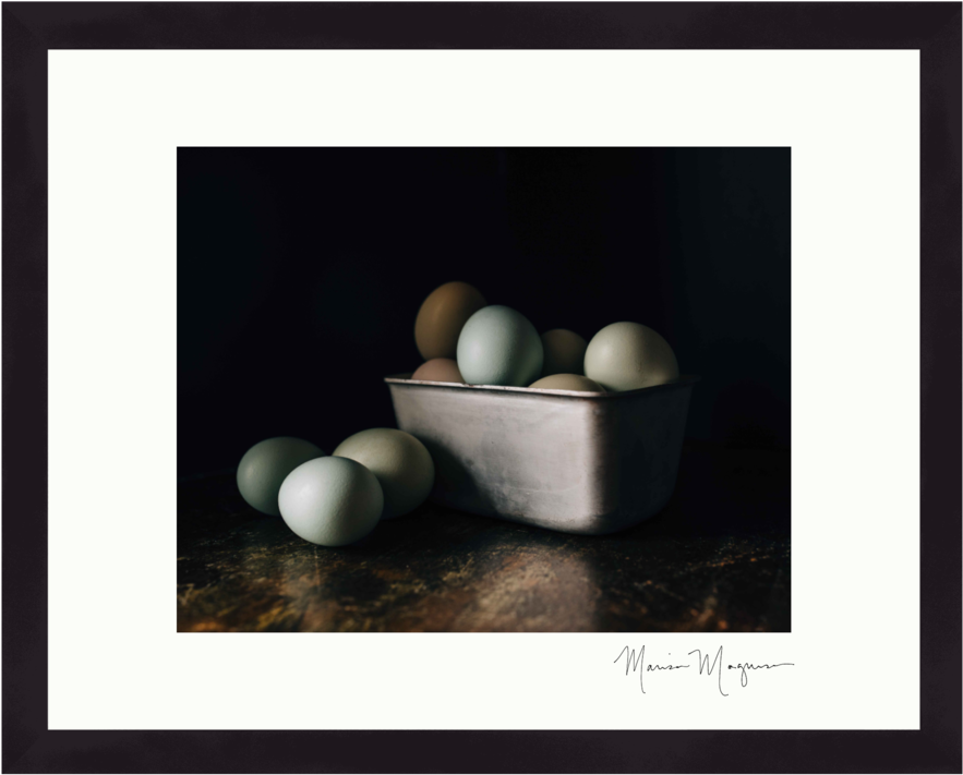 Eggs Frame With Matted Print (1000x1000), Png Download