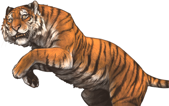 You Let Out An Annoyed Roar As A Giant Cat-like Creature - Tiger Encounter Lioden (640x385), Png Download