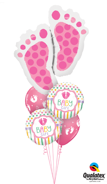 Sweet Baby Feet Balloon Bouquet - Baby Feet Balloon Bouquets (350x600), Png Download