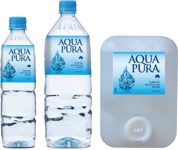 Aqua Pura, Purified Australian Water - Water Bottle In Australia (580x489), Png Download