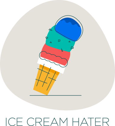 About - Ice Cream Hater (380x418), Png Download