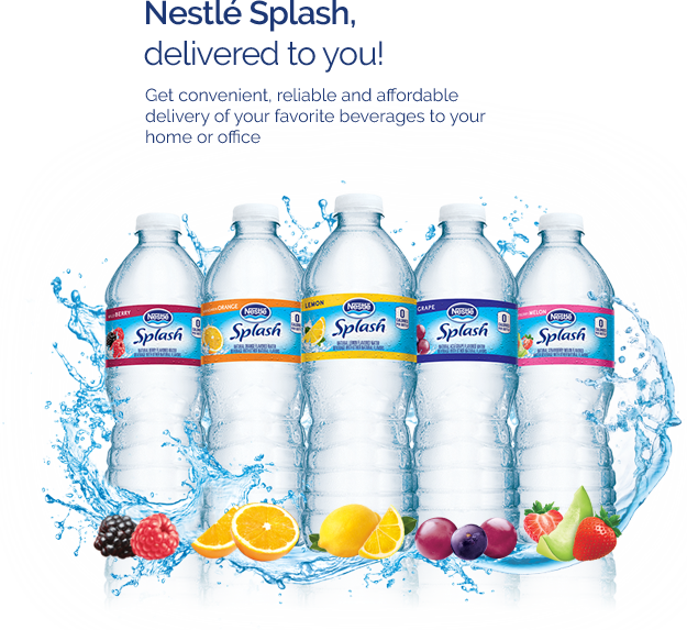 Nestle Water Bottle Png Download - Nestle Splash Water Beverages With Natural Fruit Flavors, (625x573), Png Download