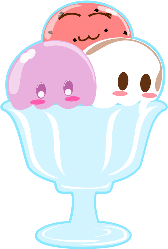 Free Download Cute Ice Cream Transparent Clipart Ice - Cute Ice Cream Png (572x849), Png Download
