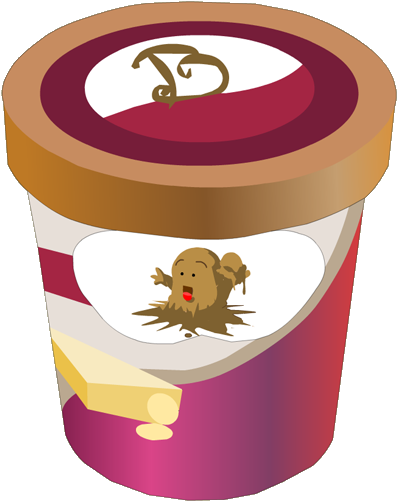 Mushden Ice Cream - Cartoon (500x500), Png Download