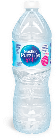 1 Liter Bottle Of Nestle Pure Life Purified Water - Nestle Pure Life Water, Purified - 7.7 Fl Oz (440x562), Png Download
