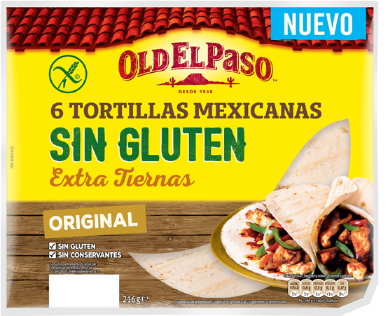 Las Nuevas Tortillas Sin Gluten Se Han Incorporado - Old El Paso Nacho Kit Original Cheesy Baked 520g (800x450), Png Download