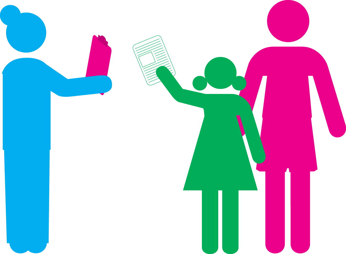 Girl Handing In Form - Pink Woman Icon Png (1419x1043), Png Download