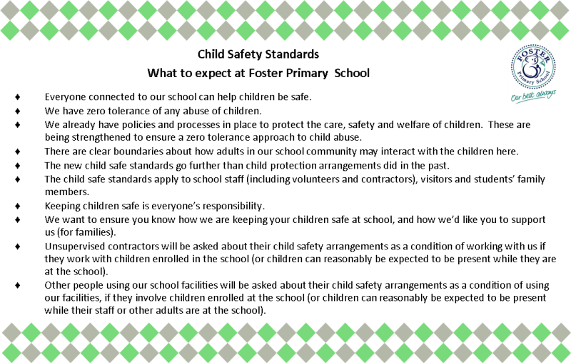 Child Safe Standards - Foster Primary School (800x508), Png Download
