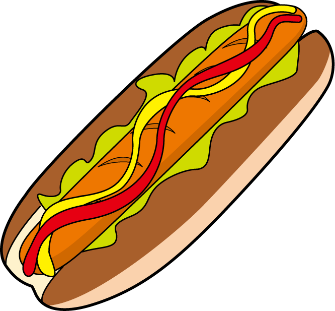 Clipart Hot Dogs - ホット ドッグ イラスト フリー (666x617), Png Download