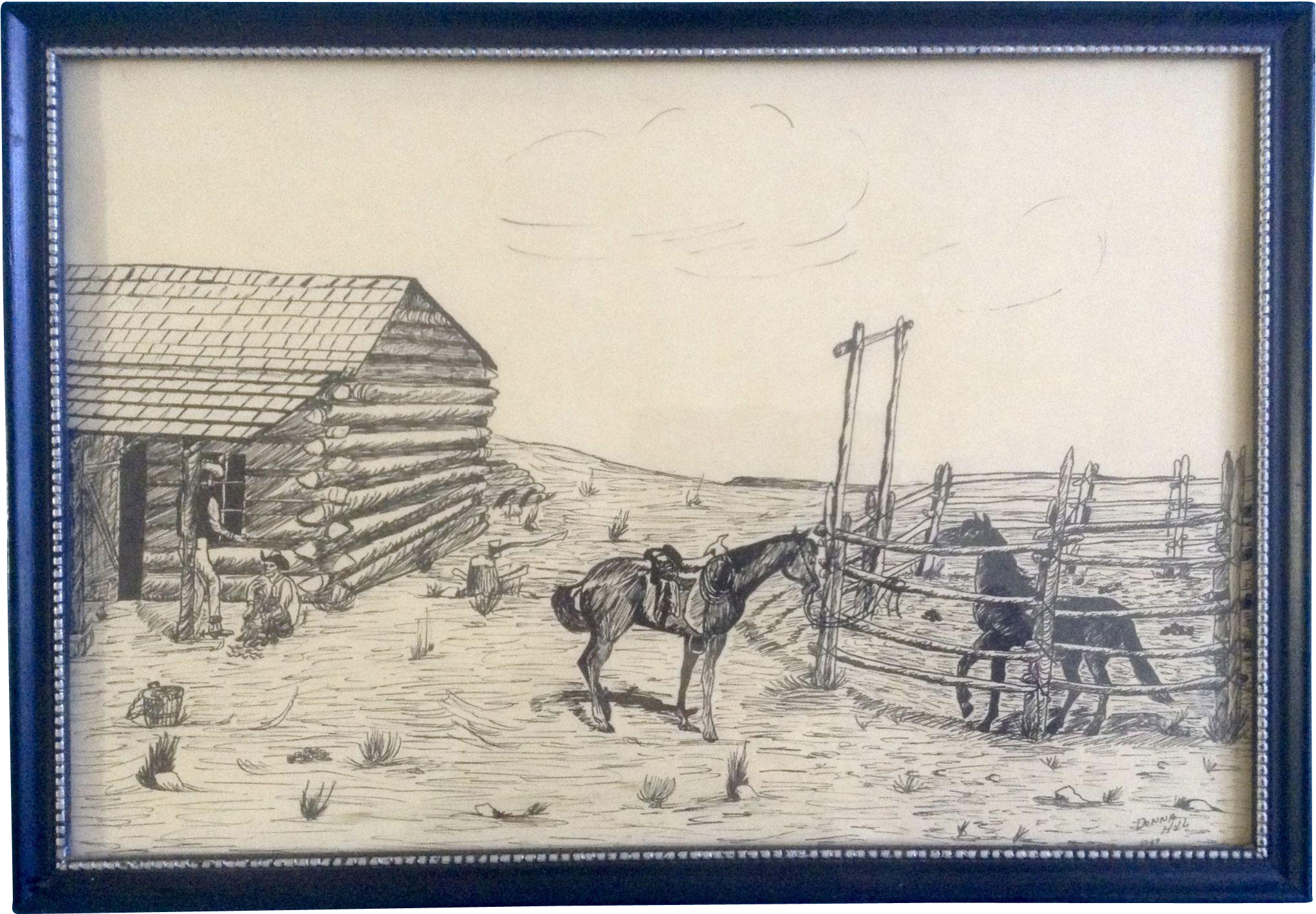 Svg Freeuse Download Donna Hill Cowboys And - Drawing (2044x2044), Png Download