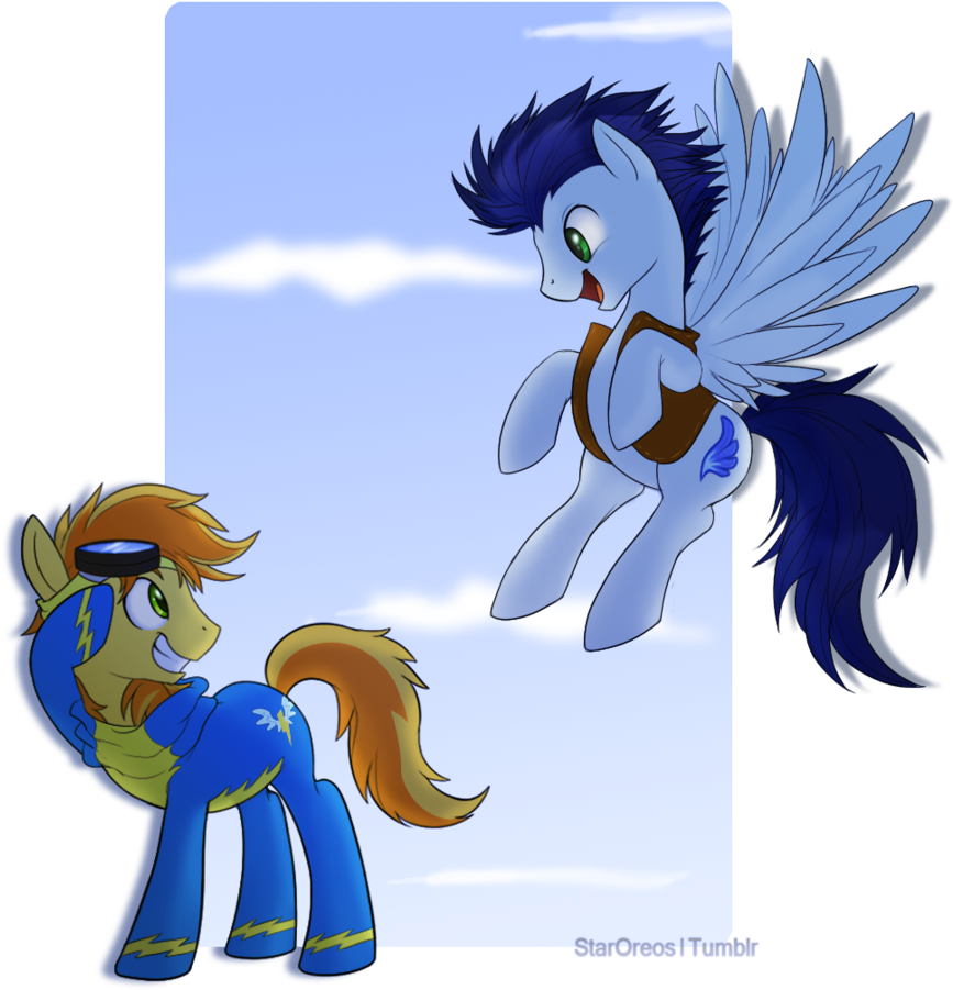 Accessory Swap, Artist - Mlp Soarin And Braeburn (900x947), Png Download