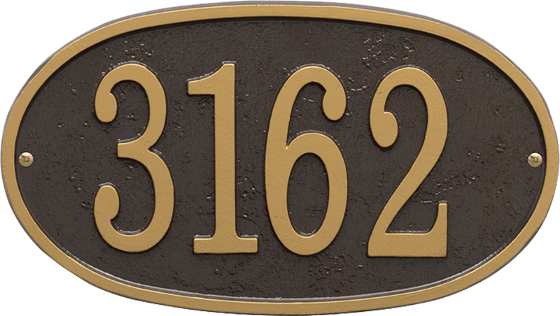 Fast And Easy Oval House Number Plaque - Custom Cast Brass Plaque (800x452), Png Download