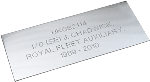 Engraved Plaques From £15 - Silver (500x500), Png Download