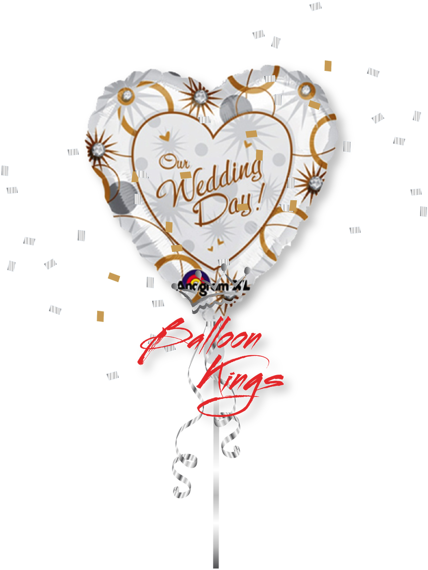 Our Wedding Day - 18" Our Wedding Day Mylar Balloon - Mylar Balloons (1068x1280), Png Download