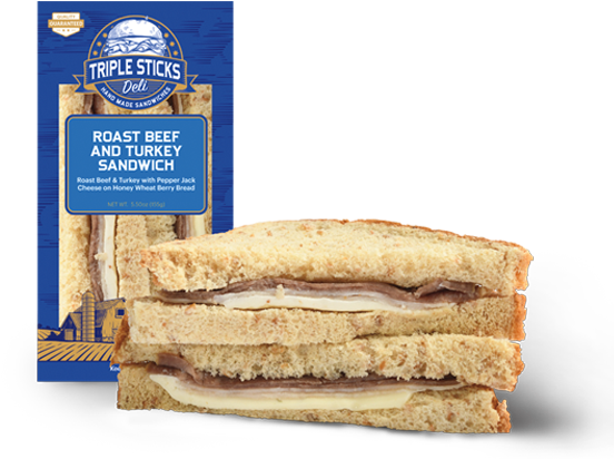 Roast Beef & Turkey Wedge Sandwich - Sandwich (630x470), Png Download